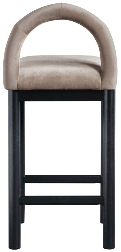 Meridian Furniture Conrad Black/Taupe Upholstered Counter Stool-3