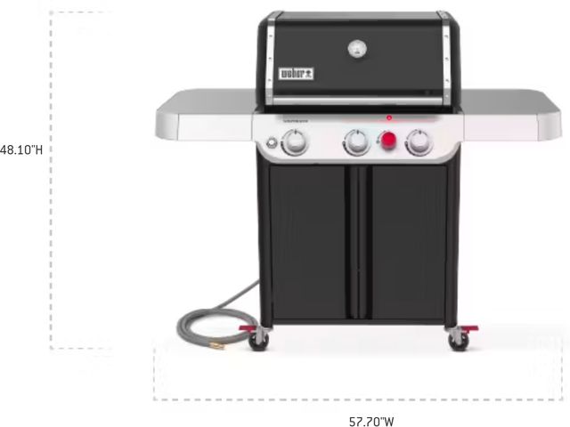 Weber® Genesis E-325 3-Burner Black Freestanding Natural Gas Grill-1