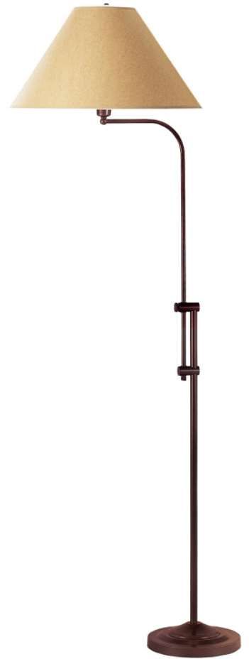 Cal® Lighting & Accessories Beige/Rust Floor Lamp with Adjust Pole-0
