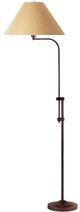 Cal® Lighting & Accessories Beige/Rust Floor Lamp with Adjust Pole-0