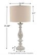 Signature Design by Ashley® Bernadate Whitewash Poly Table Lamp-2