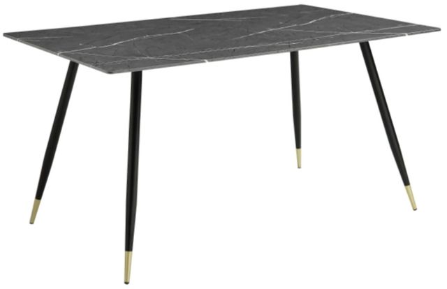 Homelegance® Clemente Gray Dining Table with Black Base-0