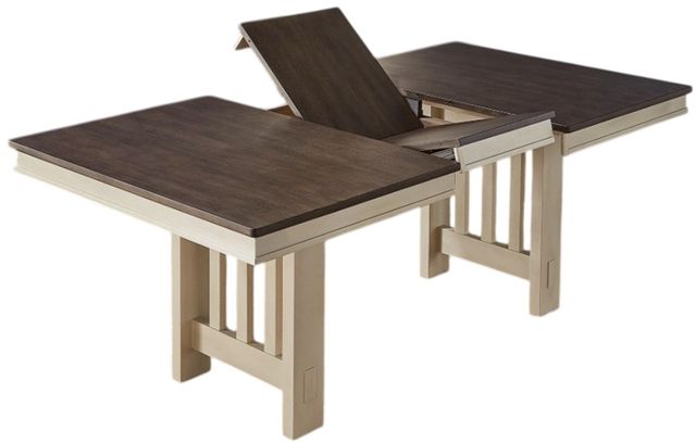 A-America® Bremerton Saddle Dust Trestle Counter Height Table with Oyster Base-2