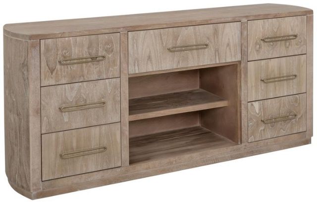 International Furniture Direct Balam Stained White 70" Console-0