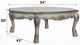 ACME Furniture Dresden Vintage Bone White 38" Coffee Table-2