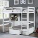 Furniture of America® Callistus White Bunk Bed-1