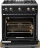 Viking® 5 Series 30" Onyx Pro Style Gas (LP) Range with Brushed Brass Trim-1