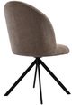 Armen Living Hallie Almond/Black Swivel Dining Side Chair-3