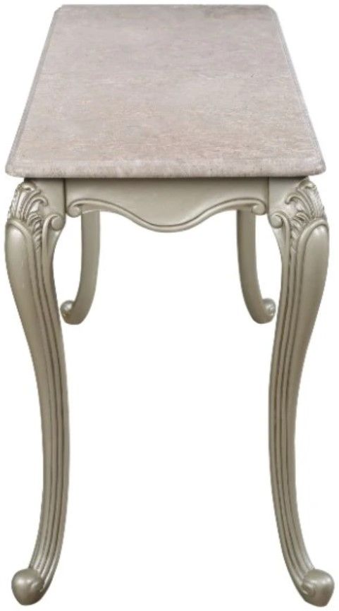 New Classic® Home Furnishings Monique Marble Top Console Table with Champagne Base-3