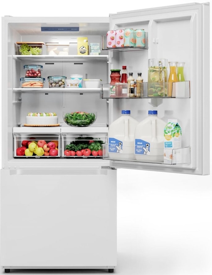 Midea 30 in. 18.7 Cu. Ft. White Bottom Freezer Refrigerator - Thumbnail 4