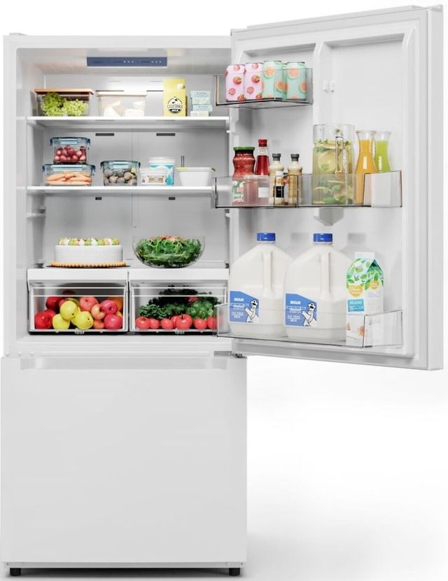 Midea® 30" 18.7 Cu. Ft. White Bottom Freezer Refrigerator-4