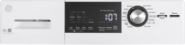 GE® 2.4 Cu. Ft. White Front Load Washer-2