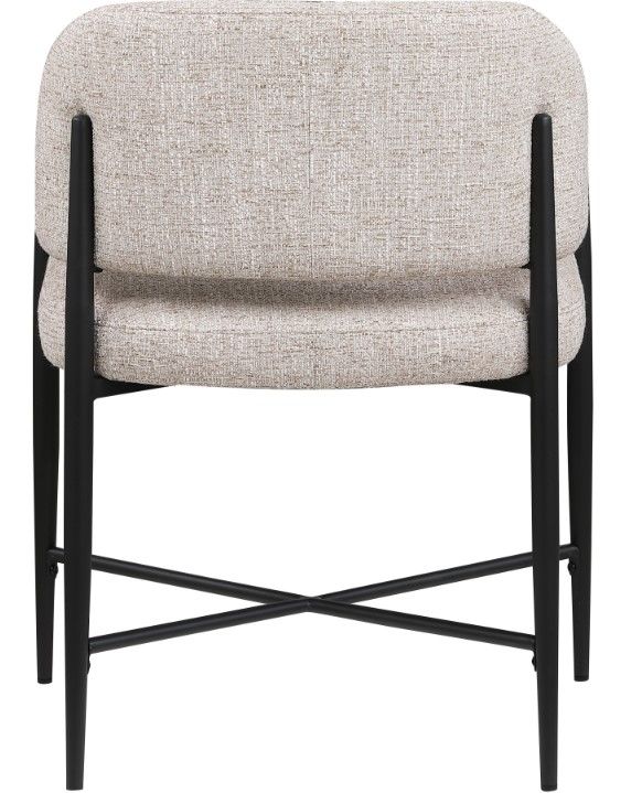 Meridian Furniture Dame Beige/Black Upholstered Dining Chair-3