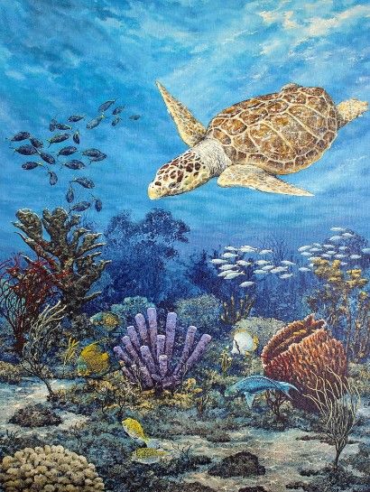 Classy Art Copperhead Turtle by James Harris Wall Art-0