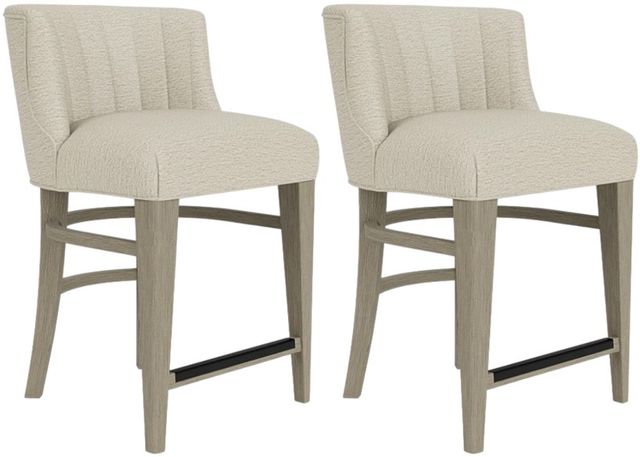 Riverside Furniture Cascade Dovetail 2-Piece Upholstered Curved Back Counter Stool Set-0