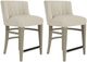 Riverside Furniture Cascade Dovetail 2-Piece Upholstered Curved Back Counter Stool Set-0