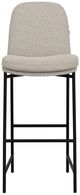 International Furniture Direct Seating Blacksmithing Matte Black/Ivory 30" Upholstered Bar Stool-2
