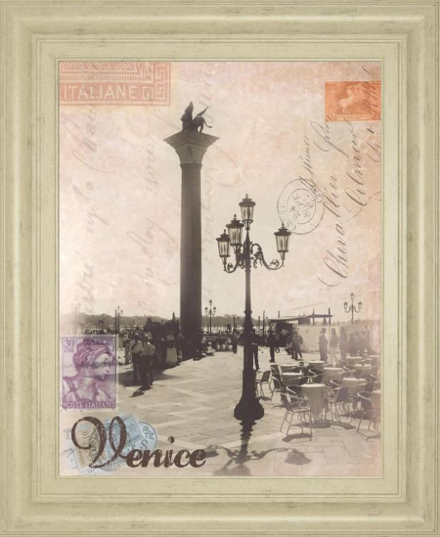 Classy Art Venice Travelogue by Ben James Framed Print Wall Art-0
