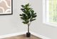 Monarch Specialties Inc. Green/Black 47" Artificial Potted Fiddle Tree-3