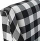 A & B Home Black/White Plaid Settee-2
