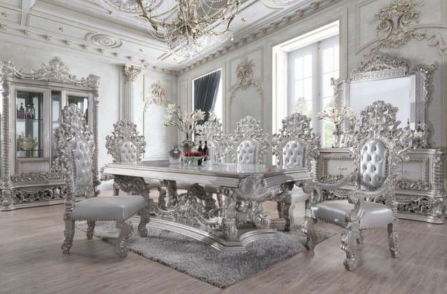 ACME Furniture Valkyrie Antique Platinum Dining Table-1