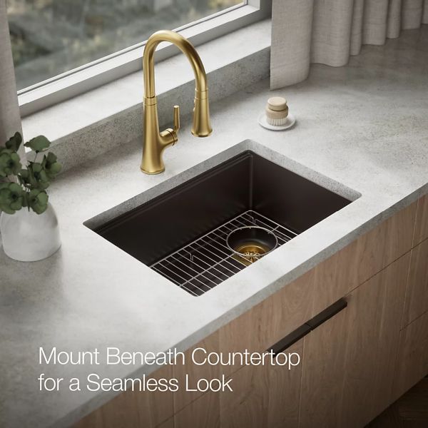 KOHLER® Billings® Matte Brown 27" Undermount Single-Bowl Kitchen Sink-4