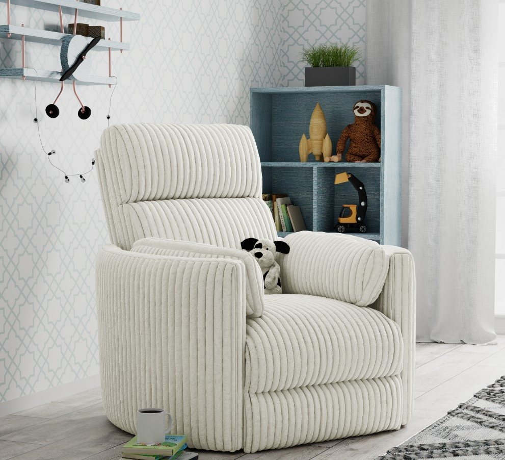 Parker House® Radius Mega Ivory Power Swivel Glider Recliner