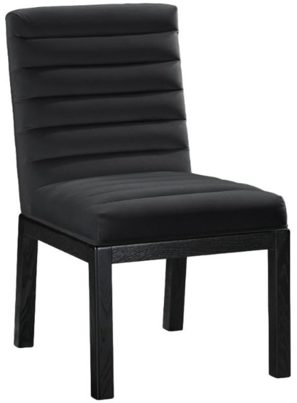 Meridian Furniture Evelyn Black Velvet Upholstered Side Chair-0