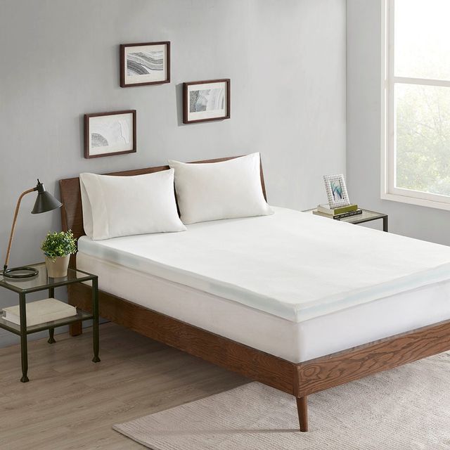 Olliix by Sleep Philosophy 3-Zone White 3" King Memory Foam Topper with Removable Cover-3