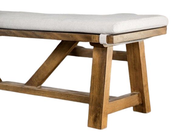 Furniture of America® Losone Brown/White Bench-1