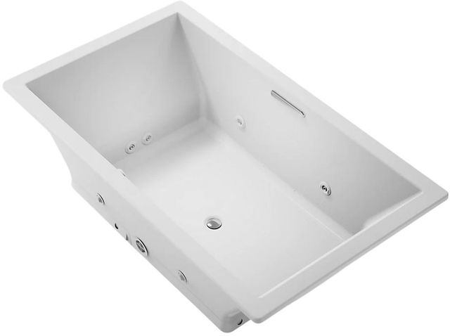 KOHLER® Underscore® Ice Grey 72" x 42" Drop-in Heated BubbleMassage™ Air Bath with Whirlpool-0