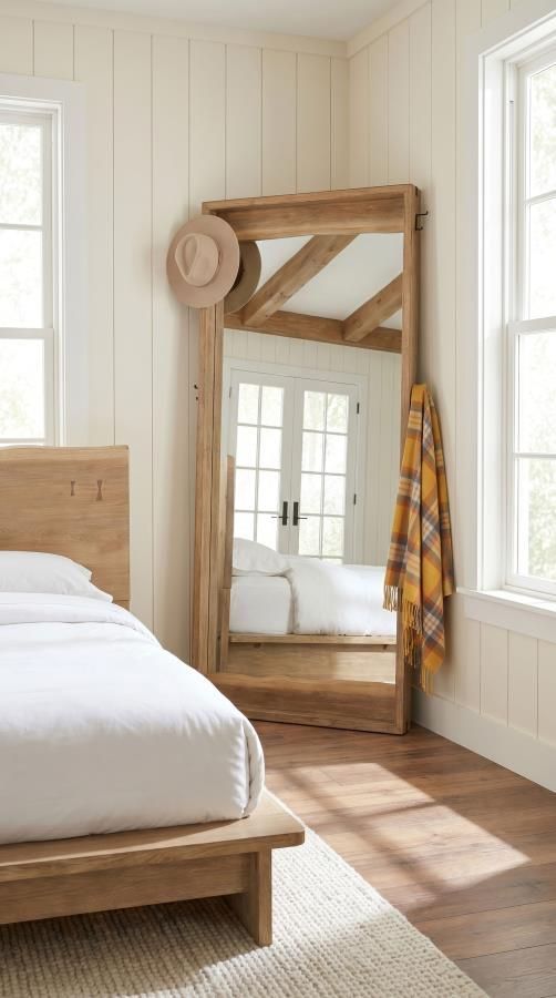 Coaster® Stillwater Weathered oak Floor Mirror-1