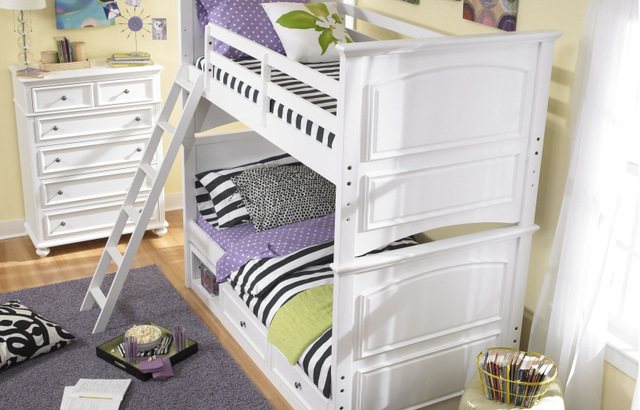 Legacy Kids Teen Madison Natural White Youth Twin/Twin Bunk Bed-1