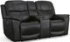 Flexsteel® Crew Raven Power Reclining Loveseat with Console and Power Headrests and Lumbar-0