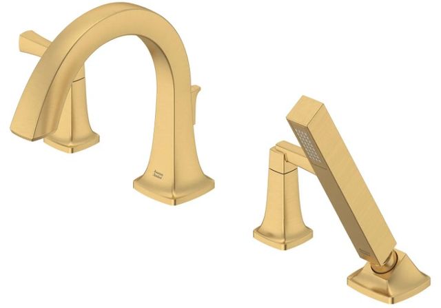 American Standard Townsend® Brushed Cool Sunrise Bathtub Faucet With Lever Handles and Personal Shower for Flash® Rough-In Valve-3