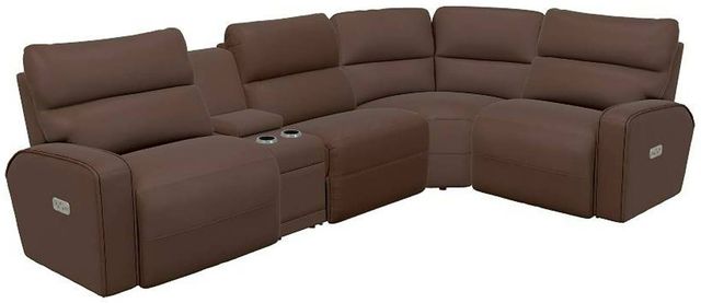 La-Z-Boy® Maddox 5-Piece Chestnut L-Shape Sectional-0