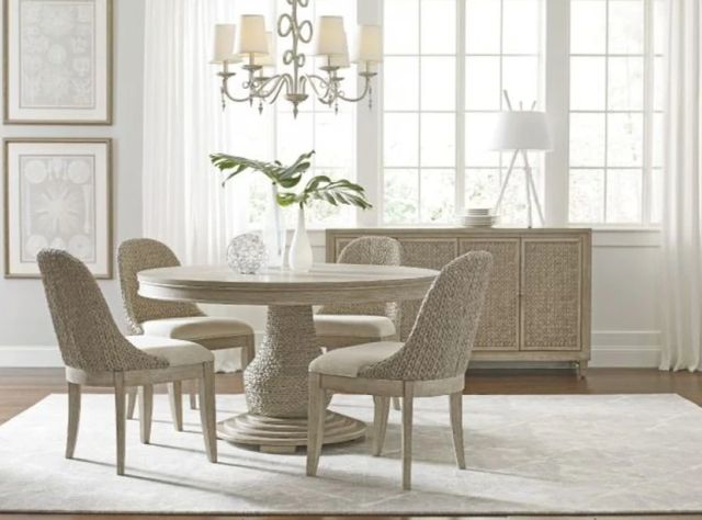 American Drew® Vista Largo Soft Gray Round Dining Table-1