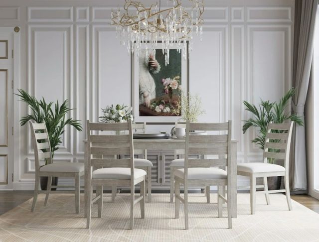 New Classic® Home Furnishings Pascal Driftwood Gray Ladderback Counter Dining Chair-1