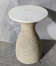 Crestview Collection Key Largo White Accent Table with Tan Base-1