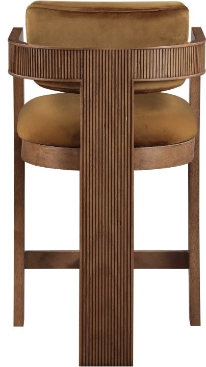 Meridian Furniture Sacha Saddle/Brown Upholstered Counter Stool-3