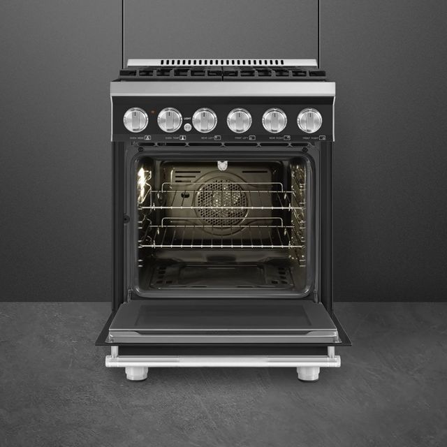 Smeg Professional 24" Stainless Steel Pro Style Gas Range-2