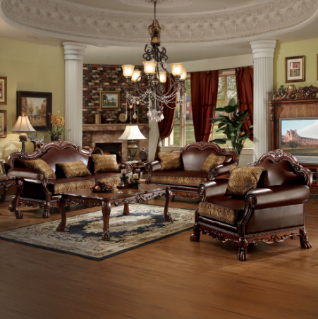 ACME Furniture Dresden Brown/Cherry Oak Sofa | LFD Home Furnishing