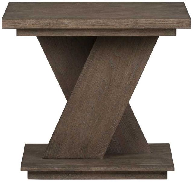 Clearance Liberty Furniture Aspen Sky Weathered Saddle Brown End Table-4