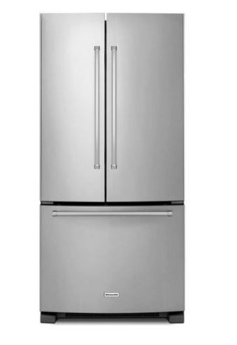 KitchenAid® 22 Cu. Ft. French Door Bottom Freezer Refrigerator-Stainless Steel-0