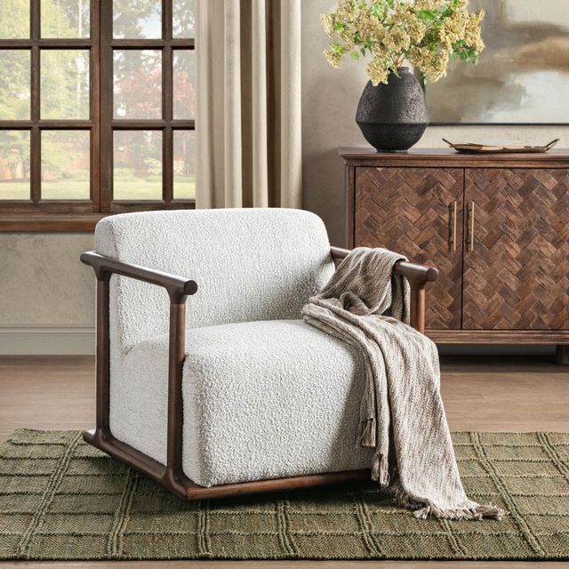 Classic Home Lucia Ivory Swivel Chair-1