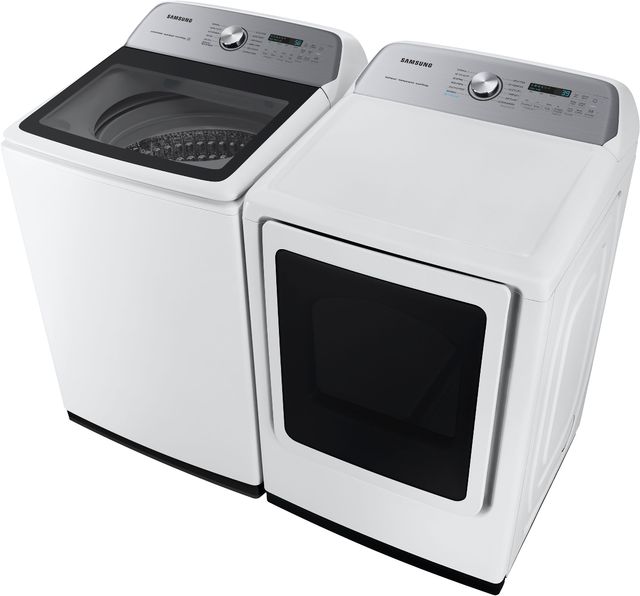 Samsung 5500 Series White Top Load Washer & Electric Dryer Laundry Pair-1
