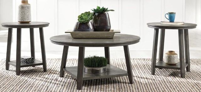American Wholesale Furniture Castleton 3-Piece Brown Occasional Table Set-1