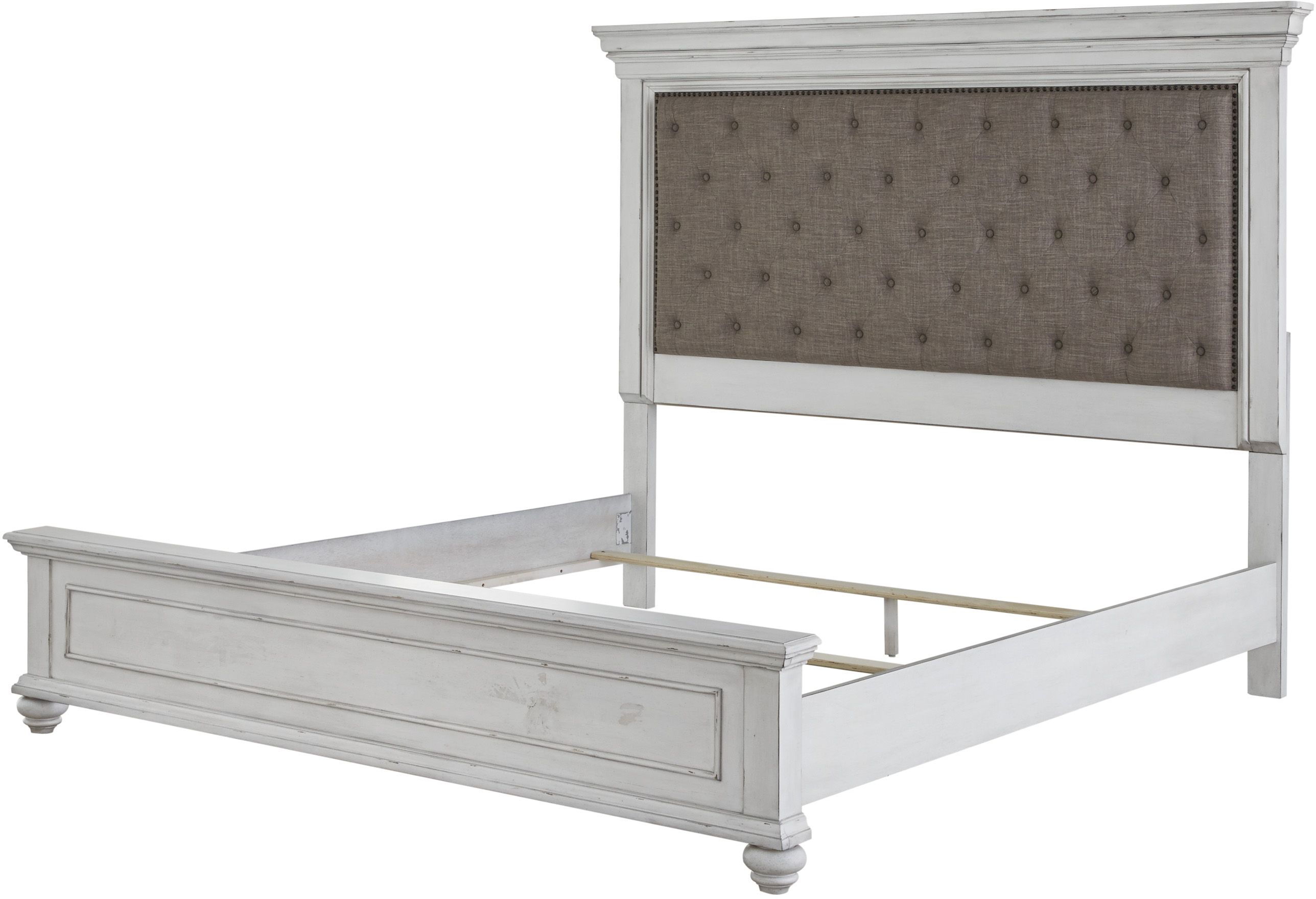 バリーボンズセット Benchcraft® Kanwyn 4-Piece Whitewash King Bedroom Set