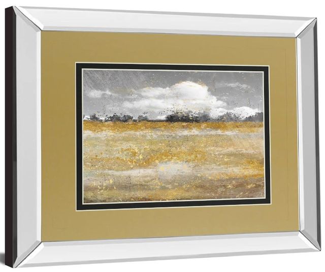 Classy Art Meadow Shimmer Il by Nan Mirror Framed Wall Art-1