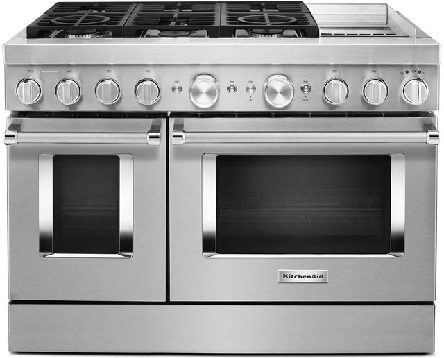 KitchenAid® 48" Stainless Steel Pro Style Dual Fuel Range
